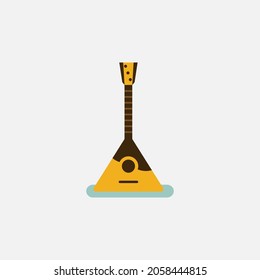 Balalaika rusa. Ilustración del vector plano.