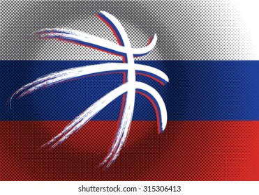 Russian basket ball, vector