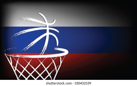 Russian basket ball, vector