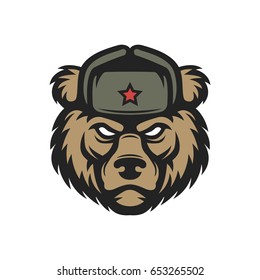 Russian Bear In Hat
