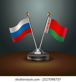 A tabela russa e bielorrussa sinaliza a relação com o plano de fundo do gradiente. Ilustração de vetor