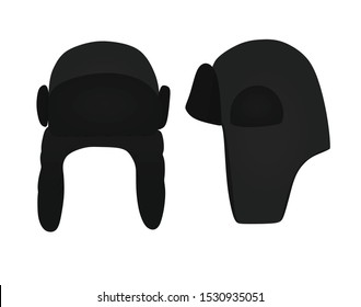 Russian black hat. vector illustration