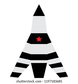 Russian black and white rocket