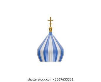  Russische blaue Kuppel Symbol 3D-Illustration rendern