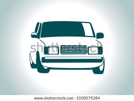 Russian car on a gray background. The Lada seven.