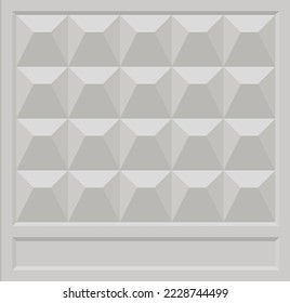 Russian concrete fence PO-2. Modular prefab. Vector illustration