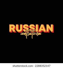 russian constructivism text design for t-shirt, poster, typography or your brand. vector