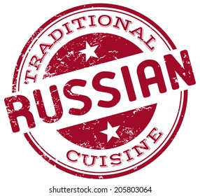russian cuisine stamp