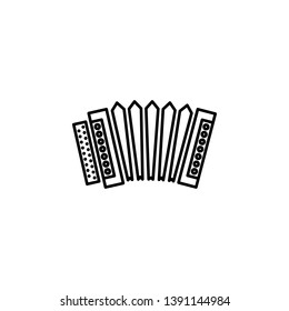 Russian, culture, accordion, instrument icon. Element of Russian culture icon. Thin line icon for website design and development, app development. Premium icon
