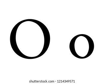 Russian Cyrillic Alphabet Letter O