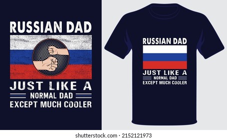 El padre ruso igual que un padre normal excepto mucho mejor diseño de camisetas del día de los mejores padres