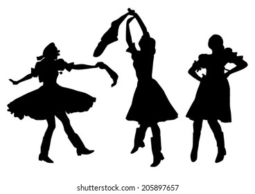 Russian Dancers Silhouettes