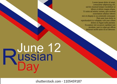 russian day vector illustration. Suitable for greeting card, poster and banner.