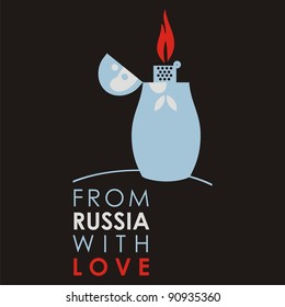 Russian doll - matryoshka # 12. Drawing on the basis of the stylized image the nested dolls entering into a series "From Russia with love".