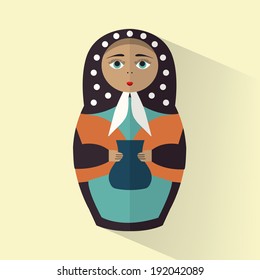 Russian doll vector illustration