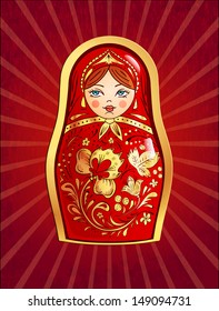 Russian doll, vector illustration, eps10