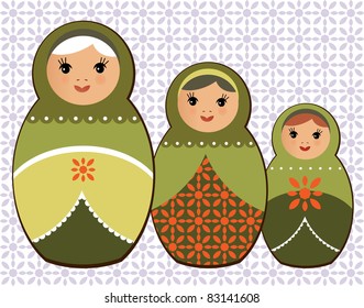 Russian dolls (daughter, mother,grandmother)