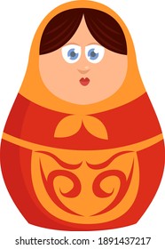 Russische Puppen, Illustration, Vektorgrafik auf weißem Hintergrund