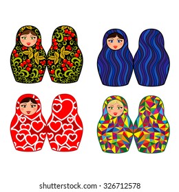 Russian dolls - matryoshka, set 