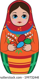 Russian dolls - matryoshka. Vector illustration