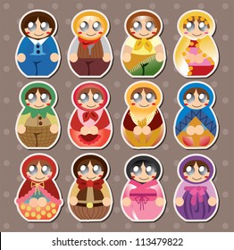 Russian dolls stickers