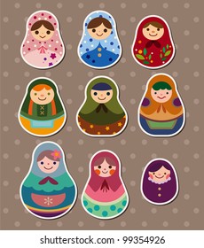 Russian dolls stickers