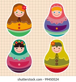 Etiquetas de muñecas rusas