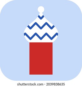 Domo ruso, ilustración, vector, sobre fondo blanco.