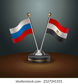 A tabela russa e o EGITO sinalizam a relação com o plano de fundo do gradiente. Ilustração de vetor