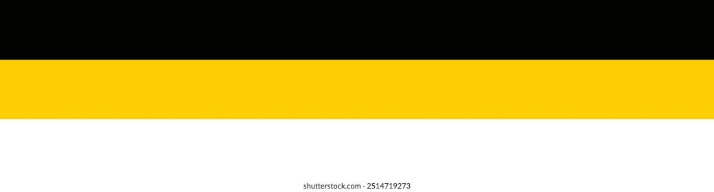 Russian Empire Long rectangular flag vector design and illustration 