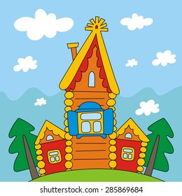 Russian fairy tale vector print