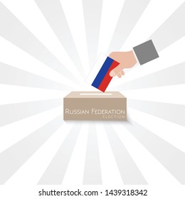 Russian Federation Elections Vote Box Vector