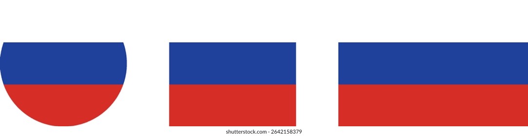 
Russian Federation flag PNG vector. Russian Federation square and round icon isolated on transparent PNG background. Russia flag icon.