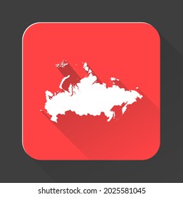 Russian Federation map with borders isolated on background