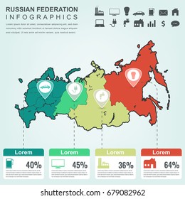 2 025 Map Russia Connection Images Stock Photos Vectors Shutterstock Russian Federation Map Infographic Elements 260nw 679082962