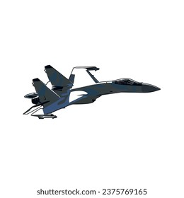 Russian Fighter Aircraft military vector illustration design