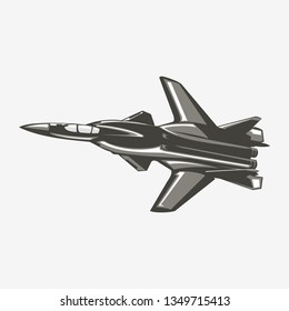 Russian fighter jet icon vector illustration 