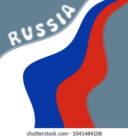 Russian flag background. Wavy color russian background.