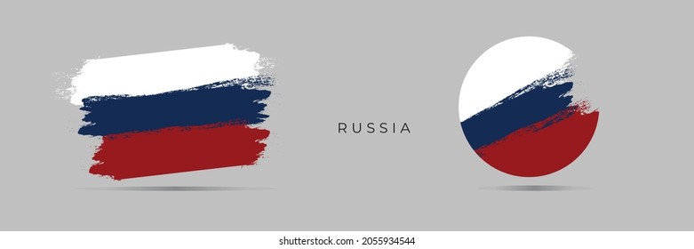 Vector de tiza de la bandera rusa