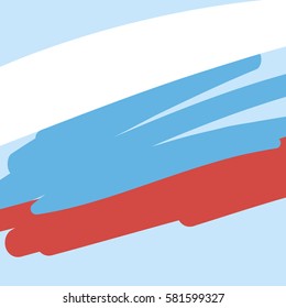 Russian flag colored spots, tricolor