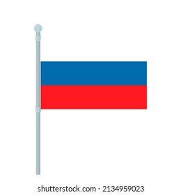Russische Flagge. Flagge der Russischen Föderation, Vektorgrafik