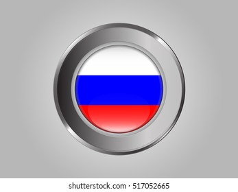 Russian flag with gray background