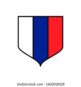 Russian Flag icon. For a banner with a white background. eps 10