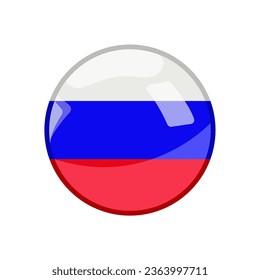plantilla vectorial de diseño de iconos de bandera rusa