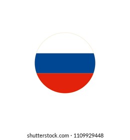Russian flag icon isolated