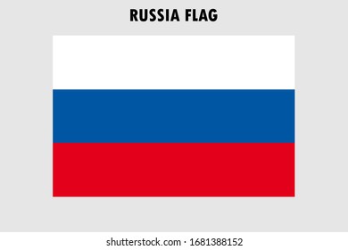 Bandera rusa.Ilustración vectorial aislada. Eps 10