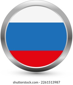 Russian flag. National Russian circular flag  background. Vector
