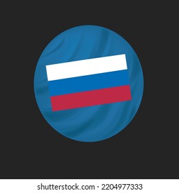 Russian flag on black background vector illustration