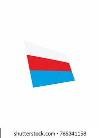 Russian flag on white background