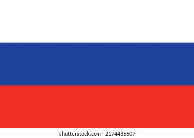 Bandera rusa. Bandera de Rusia. Ilustración vectorial adecuada para banner o fondo.